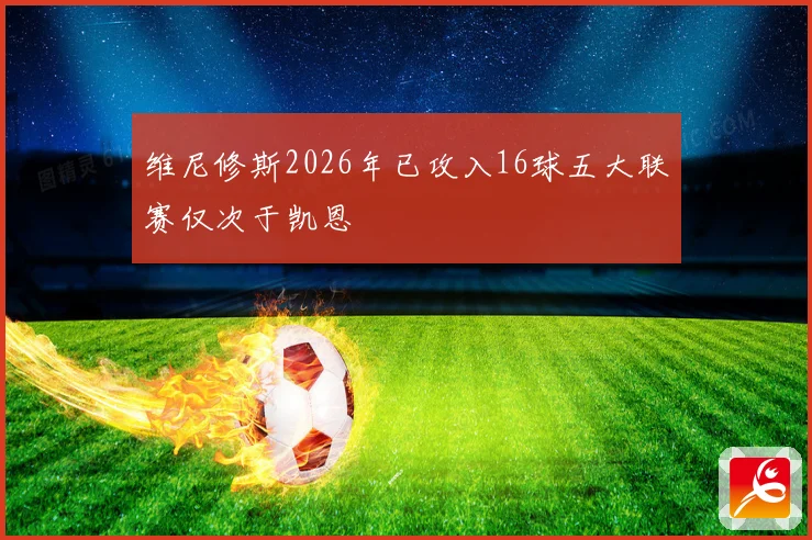 维尼修斯2026年已攻入16球五大联赛仅次于凯恩